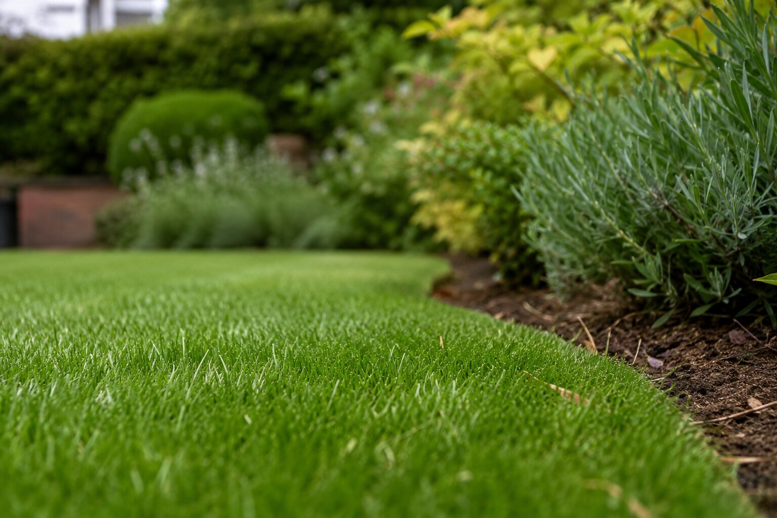 Neatly maintained garden border and lawn edge.